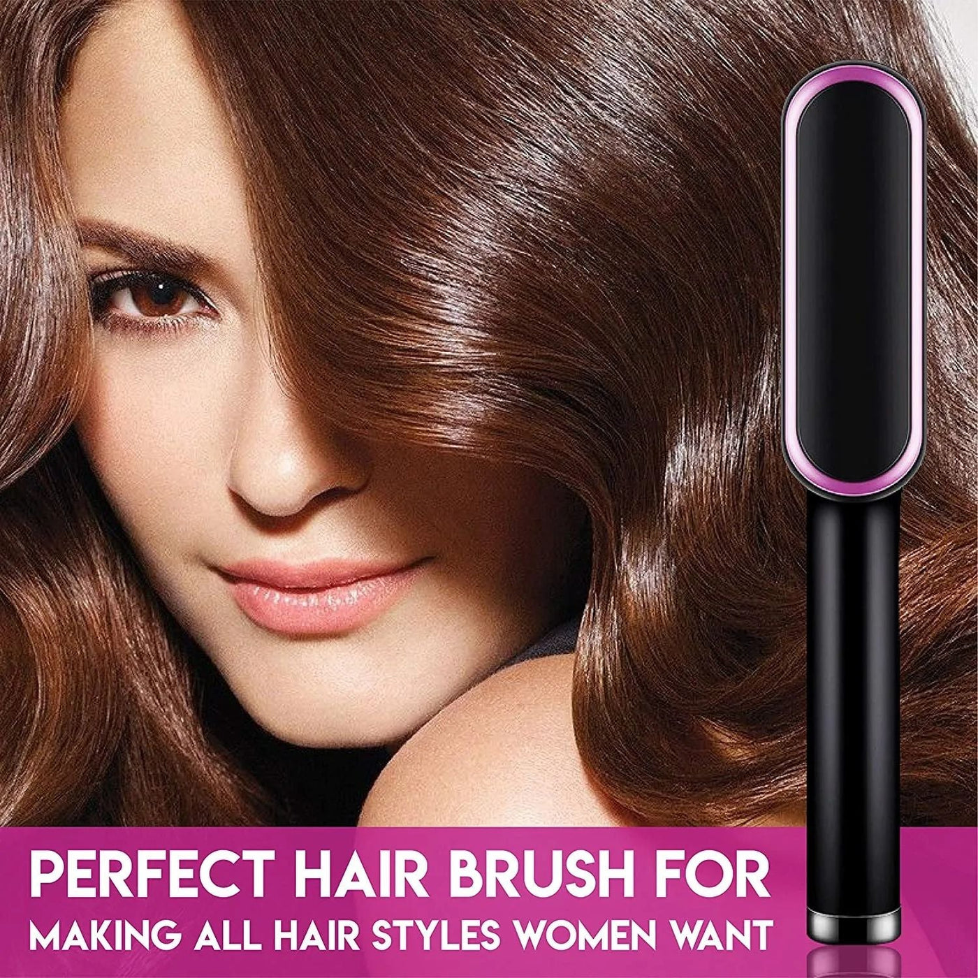 909 Brush Hair Straightener Brush For Girls Comb Style